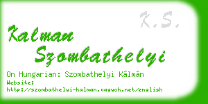 kalman szombathelyi business card