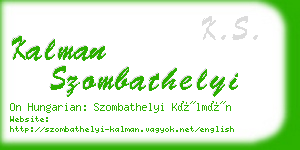 kalman szombathelyi business card